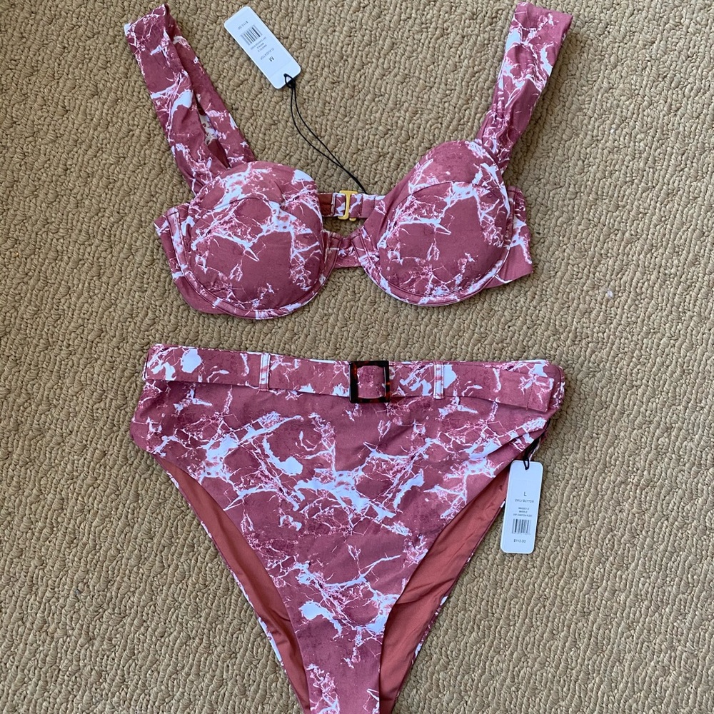 NWT We Wore What marble bikini